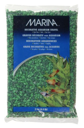 Marina 2kg Green Aquarium Gravel