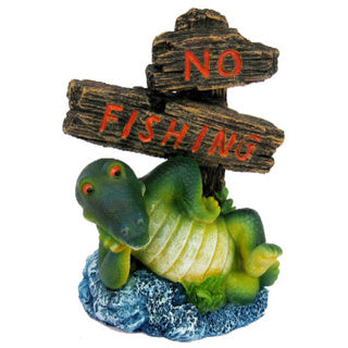 Croc No Fishing Sign 10 x 6 x 5cm
