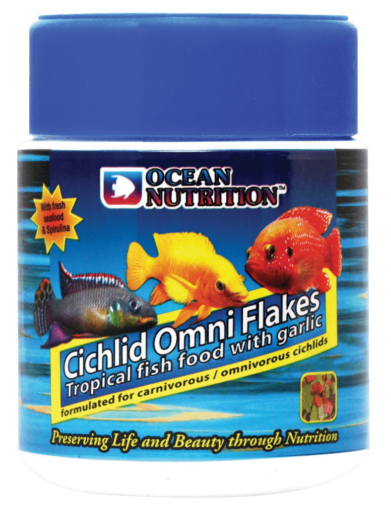 Ocean Nutrition Cichlid Omni Flake 34g – official manufacturer packaging