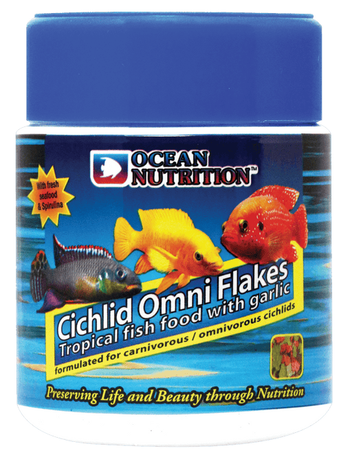 Ocean Nutrition Cichlid Omni Flake 34g – official manufacturer packaging