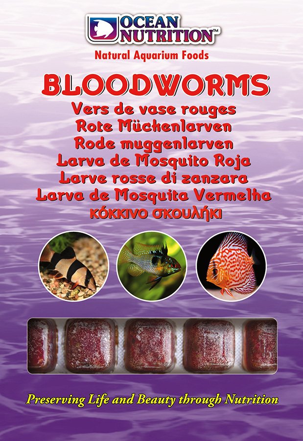Ocean Nutrition Frozen Bloodworm Cubes 100g – official manufacturer packaging