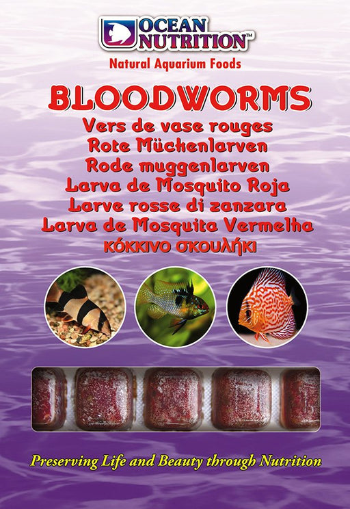 Ocean Nutrition Frozen Bloodworm Cubes 100g – official manufacturer packaging
