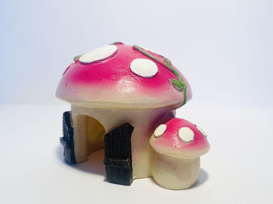 Betta Pink Mushroom House (8cm x 7.5cm x 6.5cm)
