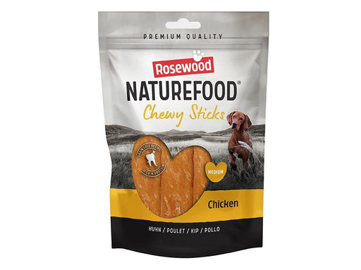 Rosewood NatureFood Chicken Chewy Sticks Medium 100g