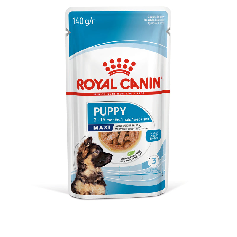 Royal Canin Maxi Puppy Chunks in Gravy 140g