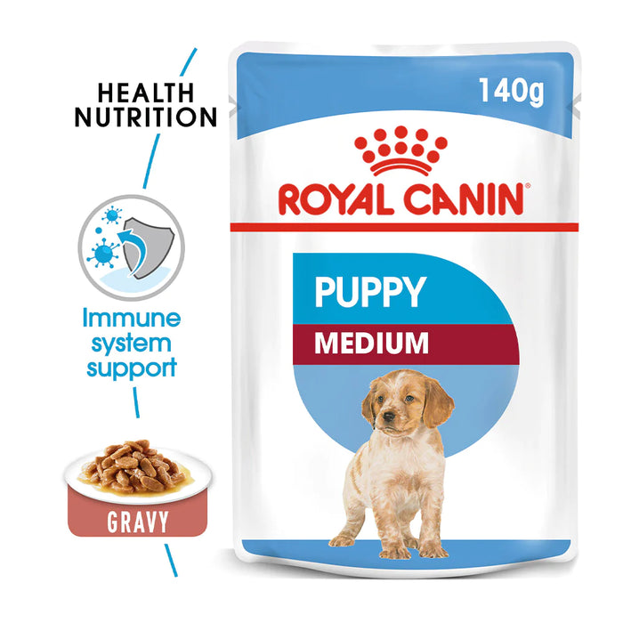 ROYAL CANIN Medium Puppy Gravy Pouch (140g)