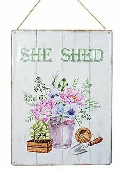 La Hacienda Sign She Shed