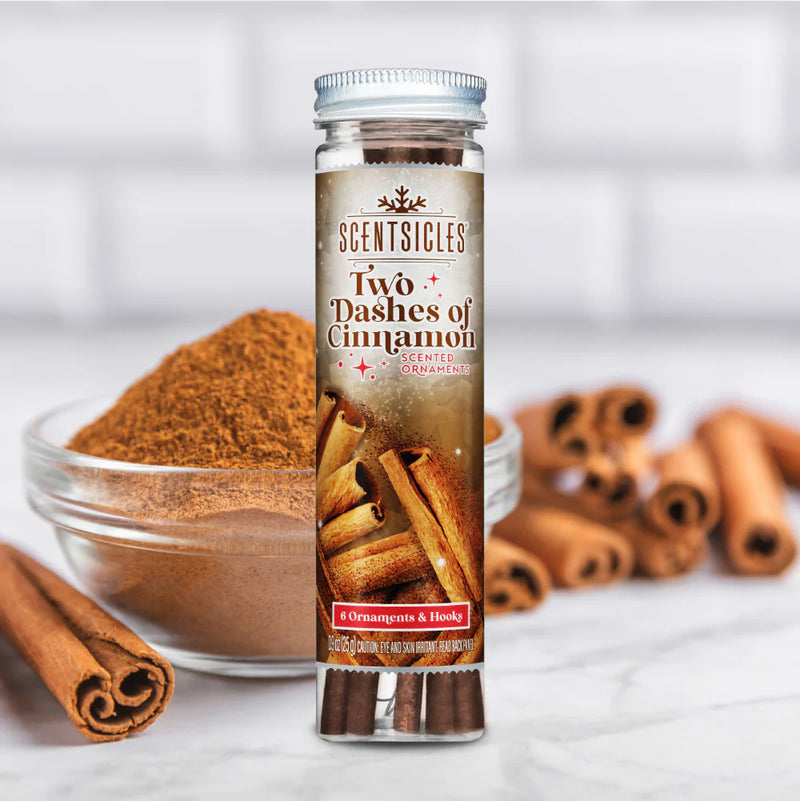 Scentsicles | Scented Christmas Tree Ornaments | Two Dashes Of Cinnamon - Pack of 6