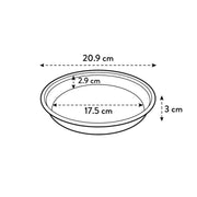 Elho Uni-Saucer Round 21cm Transparent – dimensions and details