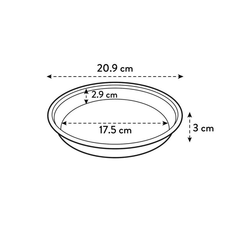 Elho Uni-Saucer Round 21cm Transparent – dimensions and details