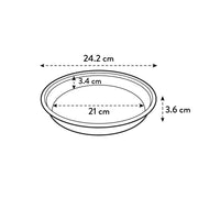 Elho Uni-Saucer Round 25cm Transparent – dimensions and details