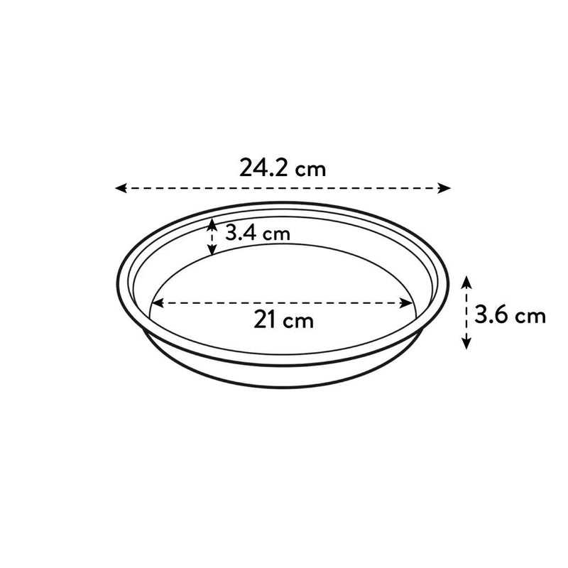 Elho Uni-Saucer Round 25cm Transparent – dimensions and details