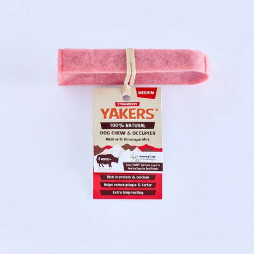 Yakers Strawberry Dog Chew Medium