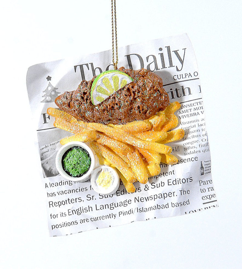 Vetur Fish & Chips Novelty Christmas Hanging Decoration