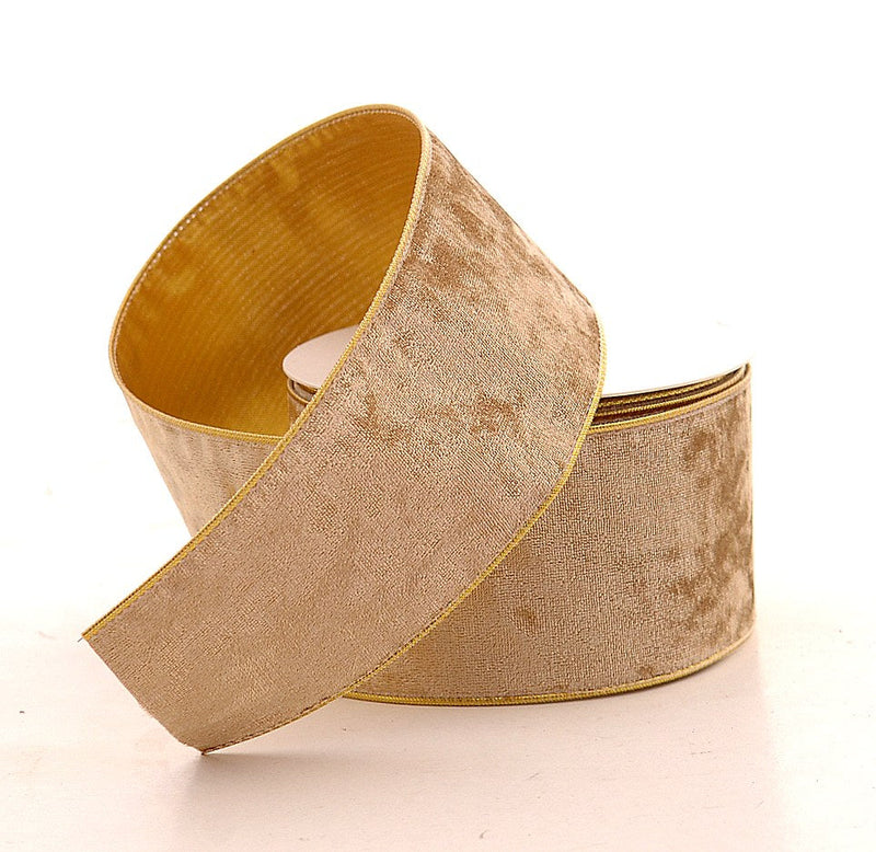 Vetur Gold Velvet Christmas Ribbon 9.1m