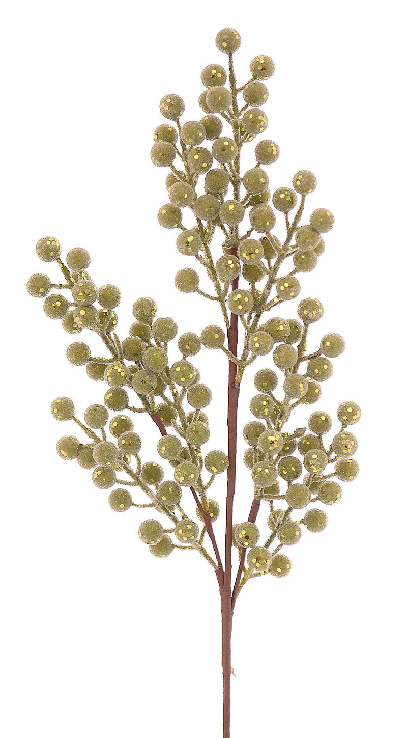 Vetur Lime Green Berry Christmas Branch Pick