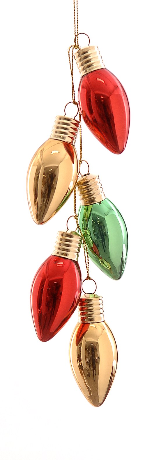 Vetur Glass Christmas Bulb Cluster Hanging Decoration 22cm