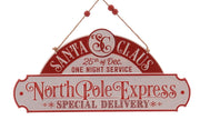 Vetur North Pole Express Christmas Sign 34cm