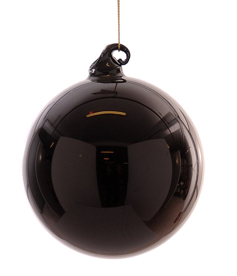 Vetur Black Glass Christmas Bauble