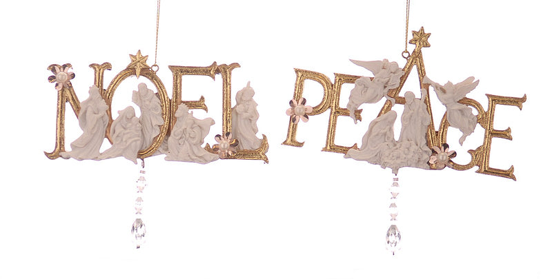 Vetur Noel and Peace Christmas Hanging Decoration