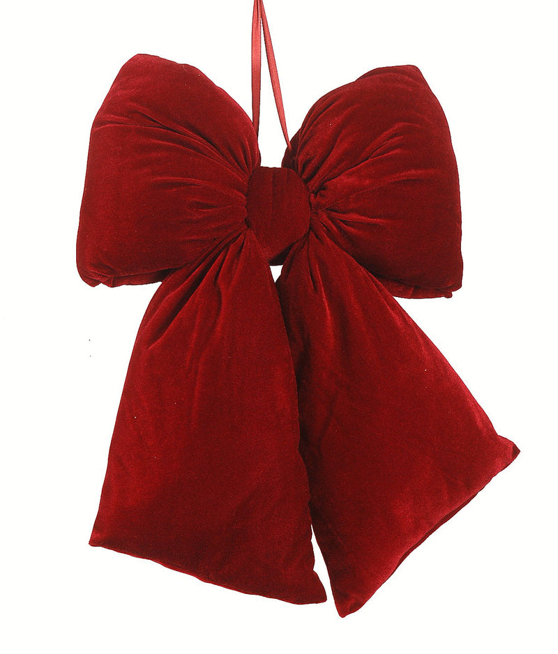 Vetur Burgundy Velvet Christmas Bow 48cm