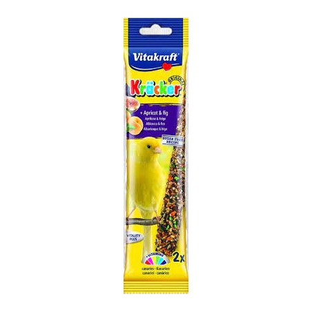 Vitakraft Kräcker Canary Apricot & Fig Treat Sticks 60g