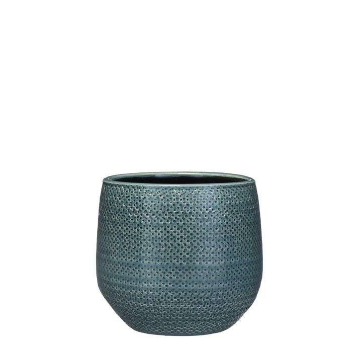 Gabriel Ceramic Pot Blue 19 x 21cm