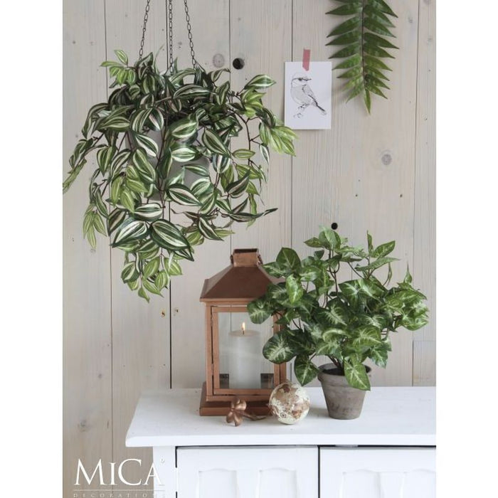 Artificial Tradescantia Hanging Green Plant — Newlands Garden Centre