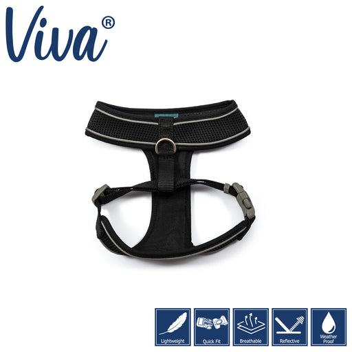 Ancol Viva Comfort Mesh Dog Harness Black 28-40cm