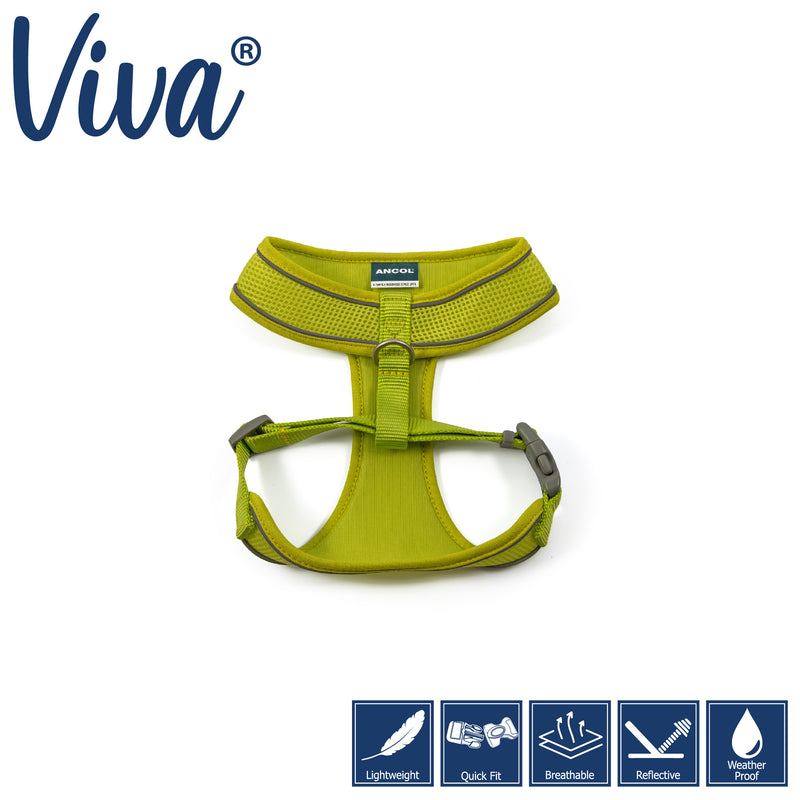 Ancol Viva Comfort Mesh Dog Harness Lime Large (53-74cm Chest)
