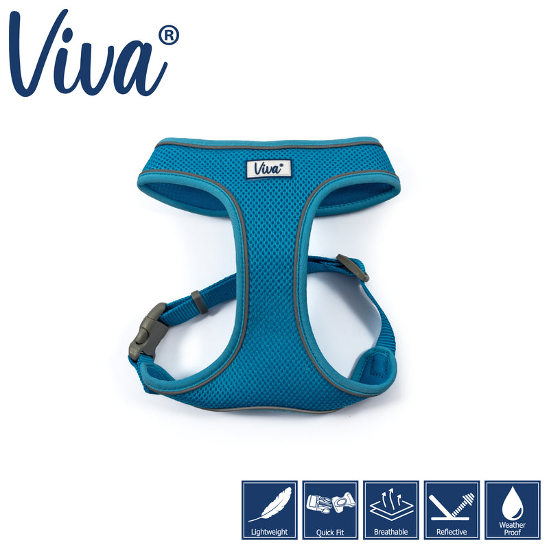 Ancol Viva Comfort Mesh Dog Harness Blue Medium (44-57cm Chest)