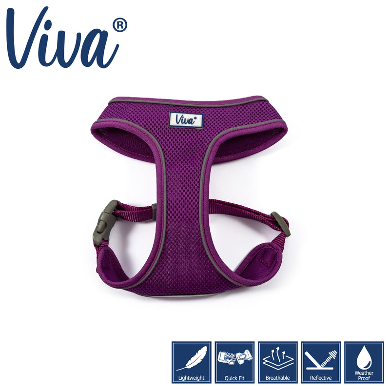 Ancol Viva Comfort Mesh Dog Harness Purple Large (53-74cm Chest)