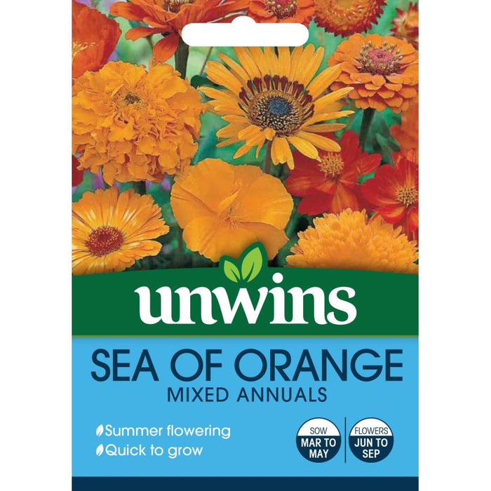 Unwins Sea of Orange Mixed Annuals