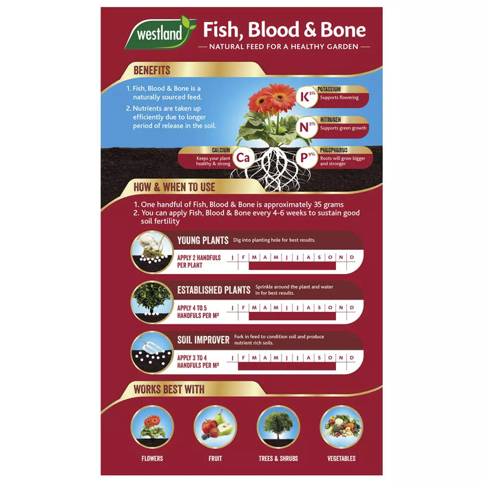 Westland Fish, Blood and Bone All Purpose Plant Food 4kg