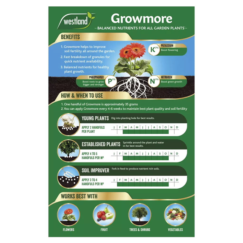 Westland Growmore All Purpose Plant Food 10kg