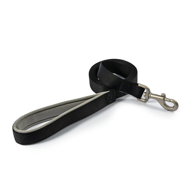 Ancol Viva 1m x 25mm Black Padded Poly-Weave Dog Lead