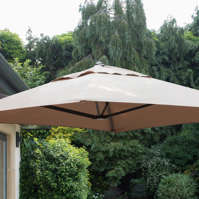 Wall Mounted Cantilever Parasol (Taupe)