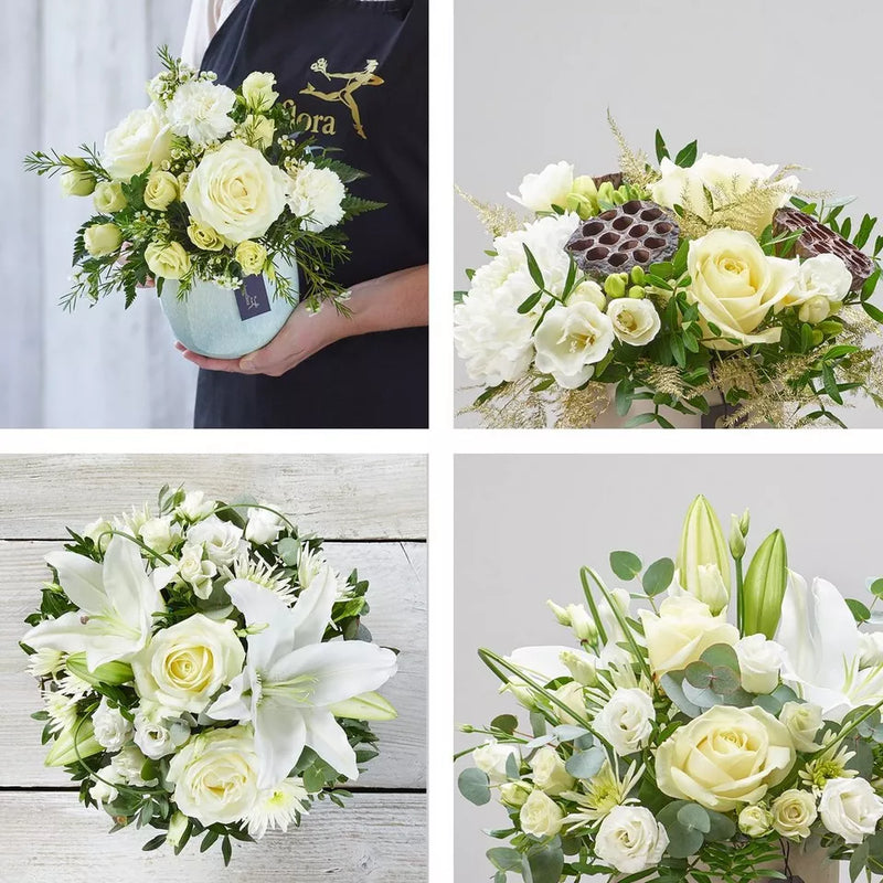 Neutrals arrangement made with the finest flowers