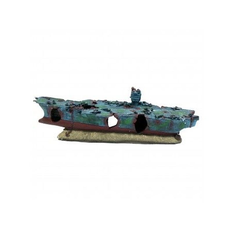 Betta Aquarium Ornament Aircraft Carrier Extra Large 17cm x 22cm