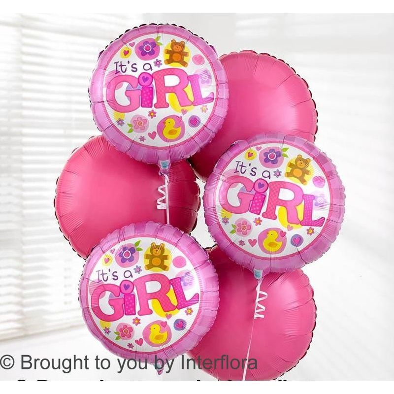 It's a Baby Girl Balloon Bouquet