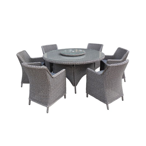 Bespoke Barcelona 6 Seater weave Set With 150cm Table & Lazy Susan