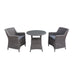Barcelona Bistro 2 Seater Weave Set With 70cm Table