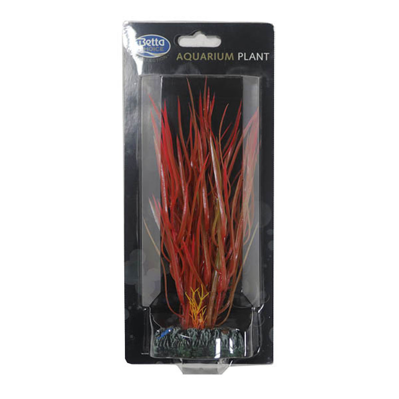 Betta 20cm plastic Red/Gr Plant