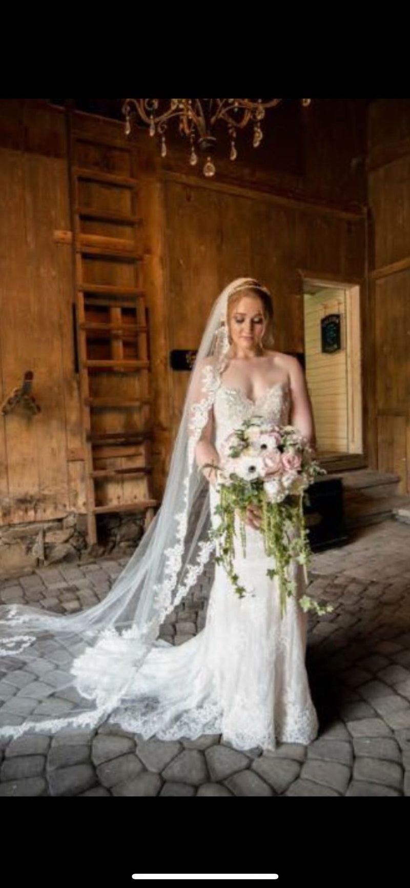 Bridal Cascade County Garden Bouquet