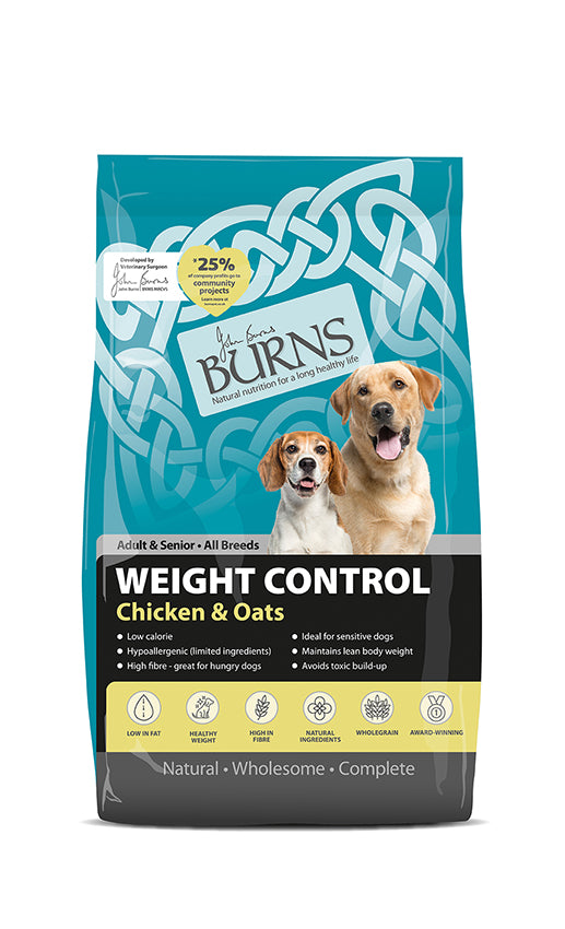 Burns Weight Control Chicken & Oats Adult & Senior Dog Food 6kg