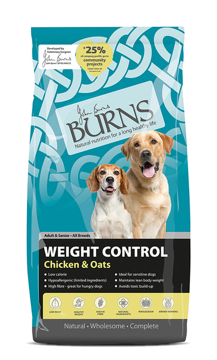 Burns Weight Control Chicken Oats Dog Food 12kg