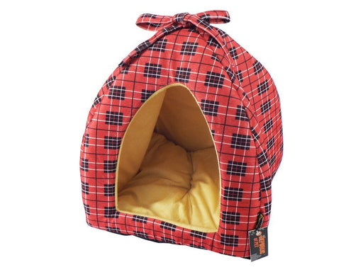 Cat Igloo Boston Red Cross Check 35cm