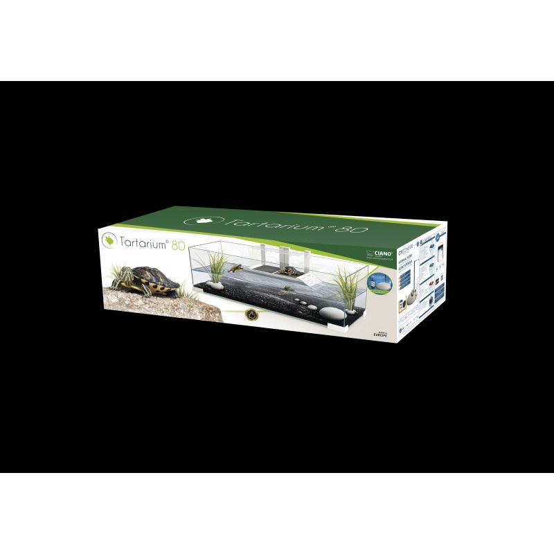 Ciano White Tartarium 80 Terrapin Glass Tank 80 x 30 x 24.5cm