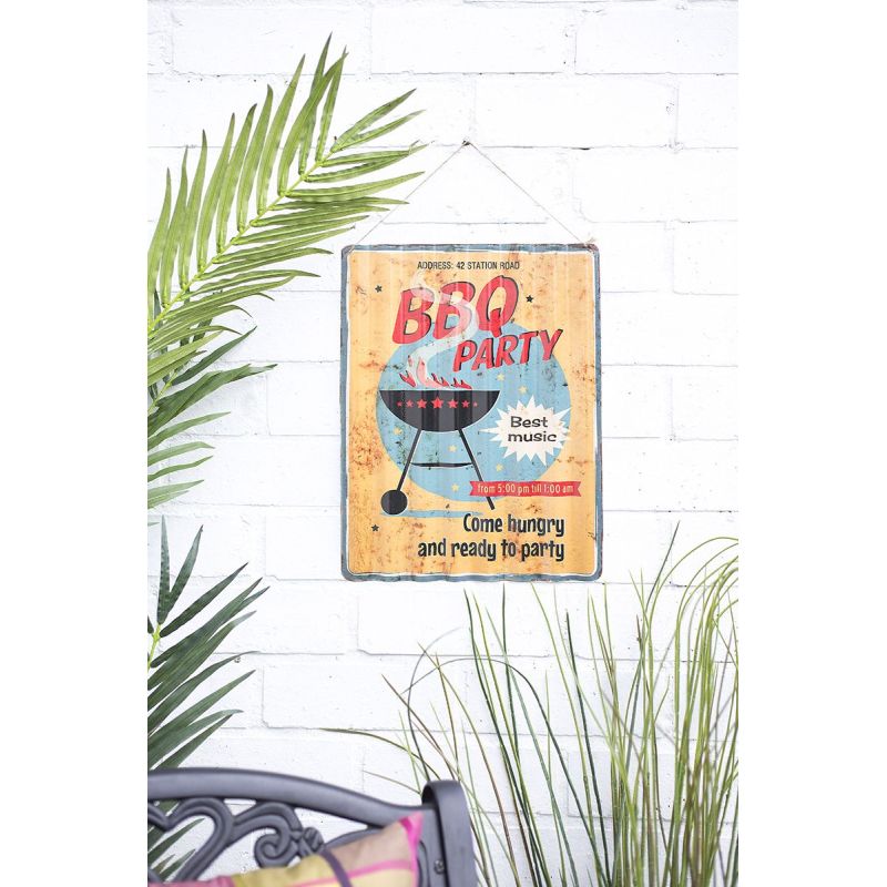 La Hacienda Embossed Sign "BBQ Party"