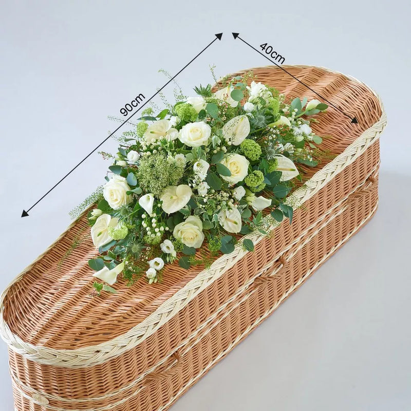White and Green Casket Spray